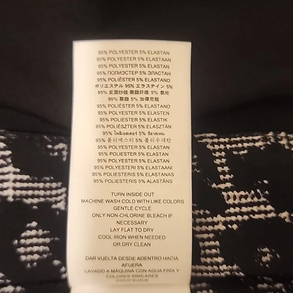 nwot Michael Kors Black Dress with Animal Print Accents Sz L - Picture 5 of 5